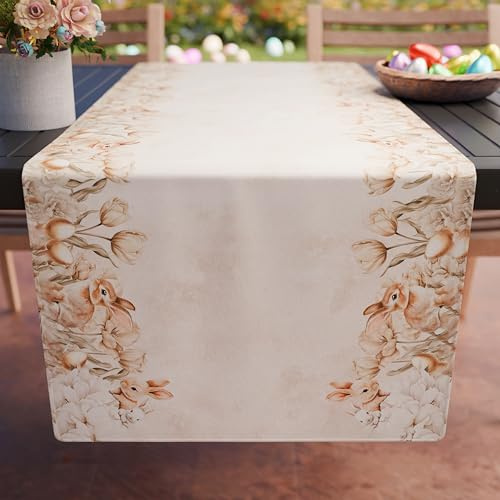 PETTI Artigiani Italiani - Accessori Tessili da Cucina, Runner da Tavolo Elegante di Pasqua 40x140 cm in Microfibra, Tovaglia Tavola in Stampa Digitale Sweet Easter, 100% Made in Italy