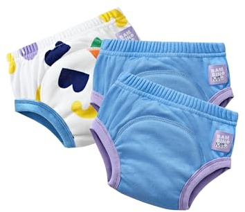 Bambino Mio Braguitas de entrenamiento, paquete de 3 (3-4 años - Azul Pop) Reutilizables para bebés y niños pequeños, niños y niñas