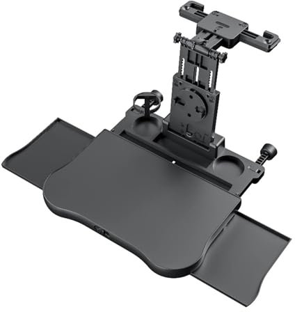 Ysislybin Car Back Seat Tray Table, Foldable Seat Back Laptop Desk Auto Backseat Food Trays with Extendable Tray and Cup Holder Desk Multifunctional Adjustable Travel Trays Car Backseat Organizer