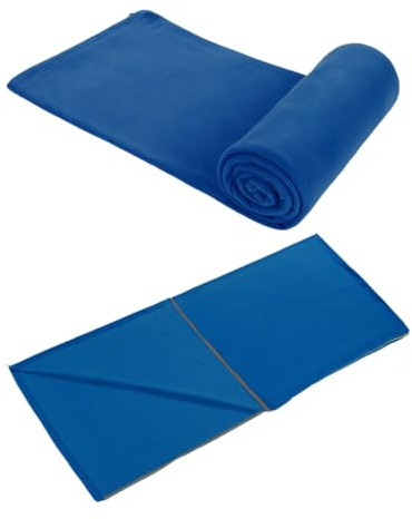 Gogogmee Saco de Dormir Camping Azul Polar Cálido y Ligero con Bolsa Almacenamiento para Senderismo y Uso Exterior