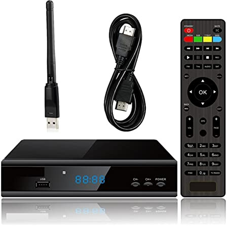 DVB-S2X DVB-S2 Récepteur Satellite Internet de télévision par H265 HEVC Multi Stream T2-MI DVB S2 Dish Sat Finder,Longue Veille(WiFi)