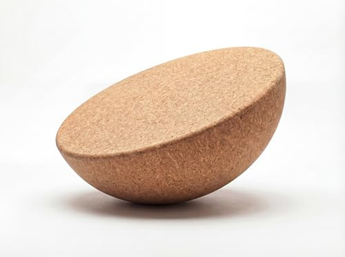 Homagle Balance Board Equilibratore Semisferica In Sughero Naturale Per Adulti E Bambini Per Yoga, Riabilitazione, Allenamento Dell'Equilibrio, Fitness E Sport Da Tavola (ø15 CM Altezza 7 CM)
