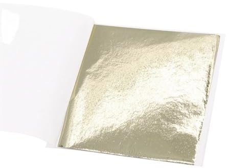 DUNSBY bladguld 500 ark imitation guld silver folie papper blad förgyllning gör-det-själv konst hantverk (champagne silver 500)