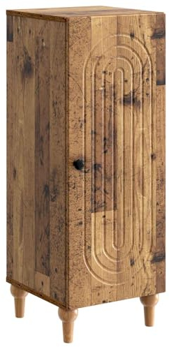 Mhdvray Credenza in legno vecchio, 33 x 34,5 x 90 cm, in legno moderno con porta a battente a 90°, robusto armadio da cucina, per sala da pranzo, soggiorno, corridoio