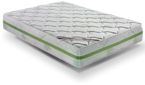 elalmacendelcolchon - Colchón viscoelastico Modelo Aloe Vera, 80 x 180 x 26cm, Tejido Aloe Vera - Todas Las Medidas, Blanco y Verde