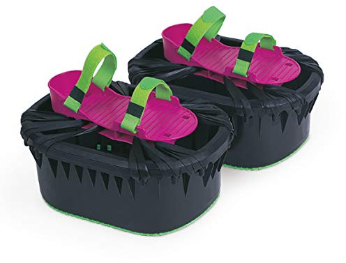 STAY ACTIVE MOON SHOES strap on self centering foam shoe, non-skid - mini trampolines for feet: indoor / outdoor activity toy for boys & girls