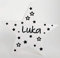 Bambinella® LED Deko Leuchte Schlummerlicht mit Namen personalisiert - 10,5 x 10,5 x 4cm