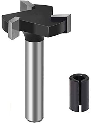 1/4 inch Shank CNC Spoilboard Surfacing Router Bit 1 inch Cutting Diameter Slab Flattening Router Bit Planing Bit Wood Planing Bit Wood Milling Cutter Planer Woodworking Tool