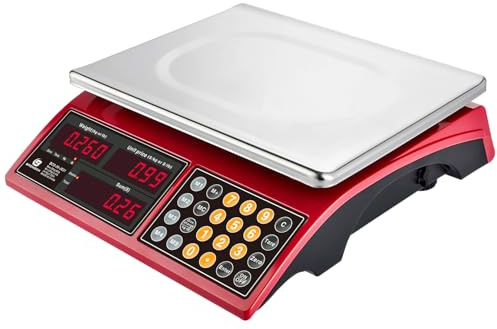 BROMECH 66lb Digital Commercial Kitchen Scale with Price Computing - Rechargeable Stainless Steel Food Scale for Meat, Produce, Fruit & Vegetables, Dual Display with Memory Function (Not for Trade)