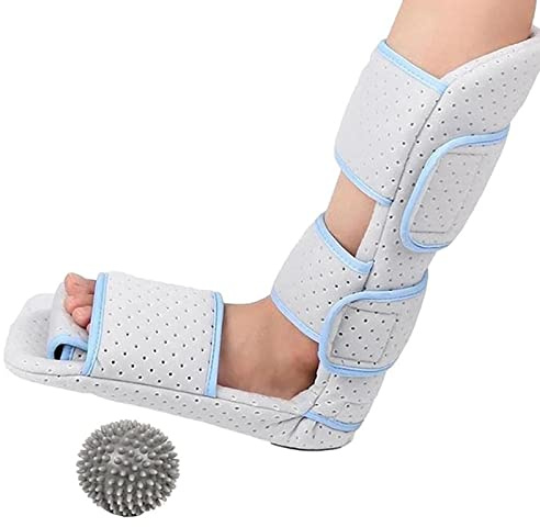 Botte De Marche à La Cheville à Fracture Fixe, Attelle Pour Pied Tombant - Avec Boule De Massage, Respirante/douce, Pour Soulager La Douleur Et Restaurer L'entorse,M