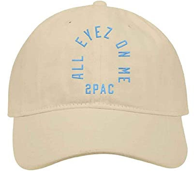 2Pac Tupac Baseball Cap All Eyez On Me Logo Nue offiziell Sand Unisex