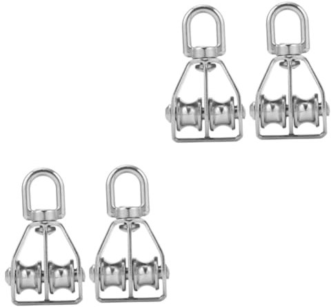 Gatuida 4 Stück Riemenscheibe Aus Edelstahl Wolken Für Die Decke Riemenscheiben Beladung Mit Doppelter Umlenkrolle Doppelter Flaschenzug Rotieren Lieferungen Edelstahl 304 Takelwerk