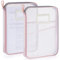Tenare 2 Stück Heftboxen mit Tragegriff A4 Dokumententasche mit 3 Fächern für Hefte A4 Heft Organizer Dokumentenmappe mit Reißverschluss für Zuhause Büro Dokument Speicherung, Rosa