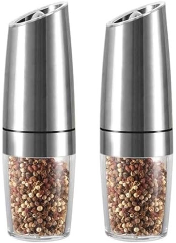 TTCHDPBX Sesame Grinder Electric Pepper Grinder or Salt Mill Battery Powered Automatic Pepper Mill Chili Spice Grain Mill Shaker Salt Grinder Rosemary Grinder