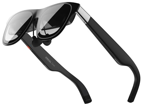 XREAL One AR Occhiali with X1 Chip, Native 3 DoF, 147 50°FOV 120Hz HD Display, Audio Rinomato, 3 Adjustable Lens Transparency (Black)