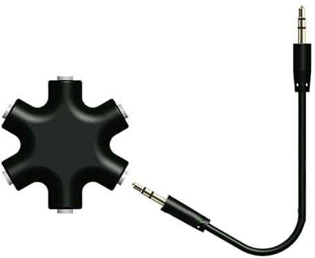 Divisor de auriculares genérico - Adaptador estéreo de 3,5 mm, conector de audio de auriculares, cable de doble toma | SPIRTER AUX con sonido carin