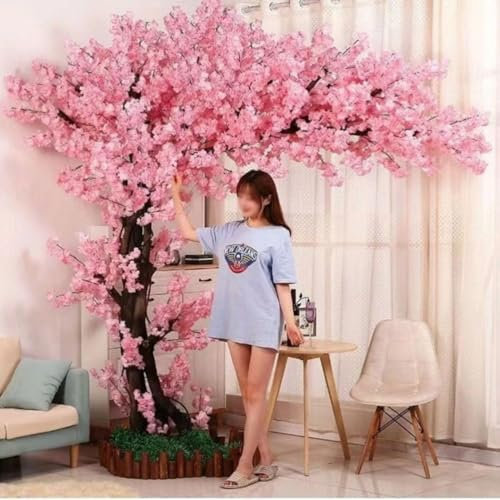 Árboles Flores de Cerezo Artificiales,Flor Árbol Cerezo Artificial con,Cerezo,para Hogar Salon Dormitorio Decoración de Bodas En Interiores y Exteriores,01,200×180cm