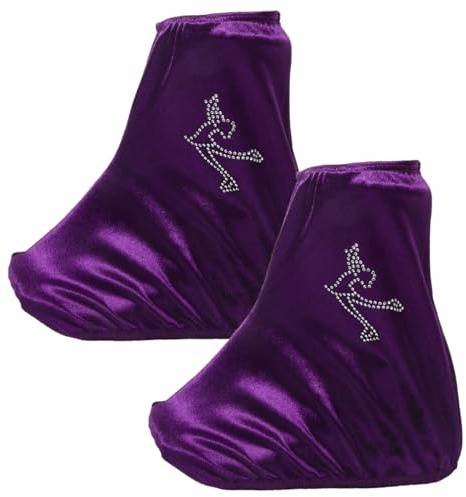 Abaodam Fundas Elásticas Resistentes para Botas de Patines Cubre Botas de Hielo y Artístico Protección Duradera para Patinaje un Color Púrpura Talla