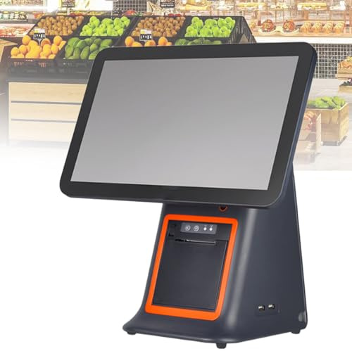 Allt-I-Ett-Kassaregister Med PekskäRm Och DubbelskäRm, Kassaregister Med Dubbla SkäRmar, Allt-I-Ett-Maskin, FöR Detaljhandel, Catering Black-a