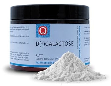 Quintessence D+ Galactose Hochrein Pulver 400g - Feines, süßliches Pulver mit 99% Reinheit, Sehr gut löslich & ohne künstliche Zusatzstoffe, Produziert in Österreich