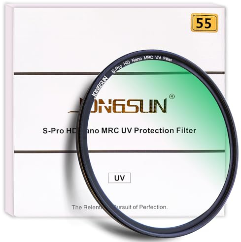 JONGSUN UV-filter 55 mm, S-Pro HD Nano MRC flerskiktsbeläggning, B270, kameror ultraviolett skyddsfilter filter