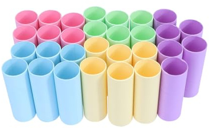 DIY Crafts 30pcs Craft Rolls Kraft Paper Cardboard Tubes Kids DIY Classroom and Art Projects (Mixed Color) Toliet Tissue