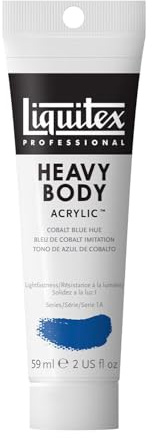 LIQUITEX 8870157 Professional Heavy Body Acrylic Paint, Cobalt Blue Hue, 59ml Tube