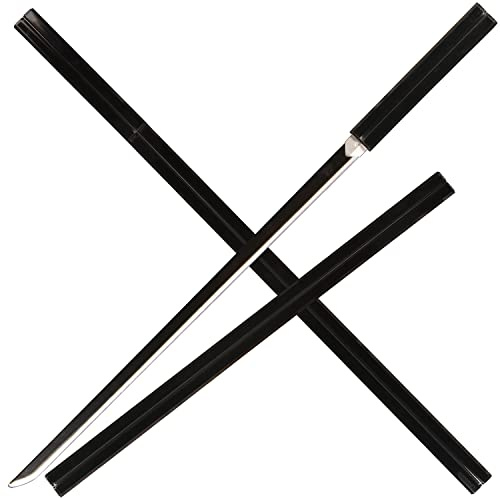 kljhld Cosplay d'épée de samouraï en Bambou Anime, épée de samouraï Uchiha Sasuke épée Ninja épée AMA no Murakumo no Turugi 101 cm/39,7 Pouces, Noir avec rainures