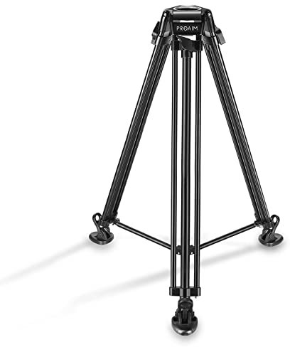 Soporte de trípode telescópico Proaim de 75 mm con Zapatas de trípode para Deslizador, cámara de Video DSLR, Brazo/grúa y Cabezal Fluido. Carga útil de hasta 35 kg/77 LB. (cst-75)