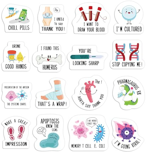 Outus 400 Pcs Nursing Stickers Funny Pun Nurse Decals Medical, Cute