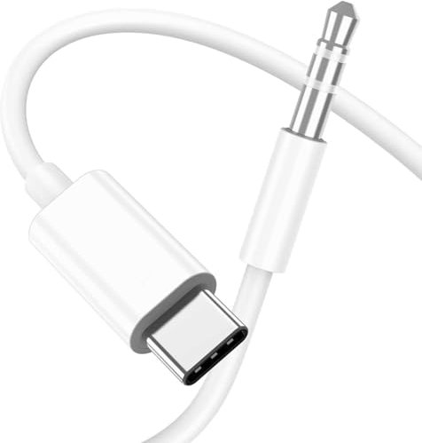 Aux to USB C, USB C to 3.5mm Audio Aux Jack Cable Type C to 3.5mm Jack Audio Adapter Compatible with iPhone 15 Pro Max, Samsung S21 Ultra S20 Ultra Note 20 10 Plus for Car Stereo(1M)