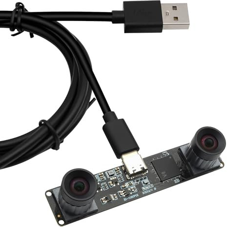 Svpro Cámara USB con dos objetivos 1080P 60 fps de alta velocidad UVC cámara industrial placa de sincronización PC cámara cámara Lightburn prismáticos grabado láser para biometría 3D VR