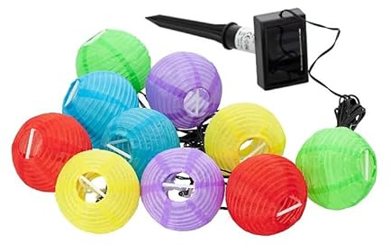 Guirnalda de farolillos LED solares, multicolor