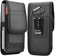 cadorabo mobile phone case with belt clip compatible with Samsung Galaxy A34 5G in BLACK -360 degree protective cover with belt loop in nylon -belt pouch with carabiner and pen holder -Case Cover