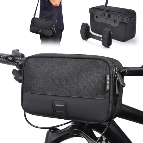 Bolsa para manillar de bicicleta GXCROR, bolsas delanteras pequeñas para bicicleta con correa para el hombro, bolsa para bicicleta, accesorios profesionales de ciclismo