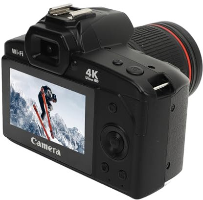 Cámara Digital, Cámara WiFi de Visión Nocturna HD 4k 64MP, Cámara de Vlogging Amplio de 16x Zoom 120 ° con Pantalla de Color IPS de 3 Pulgadas, Lente Macro de 62 Mm