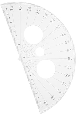 ARTIBETTER Half Circle Protractor Measuring Ruler Set of Tools Plastic Protractors Accurate Angle Measurement