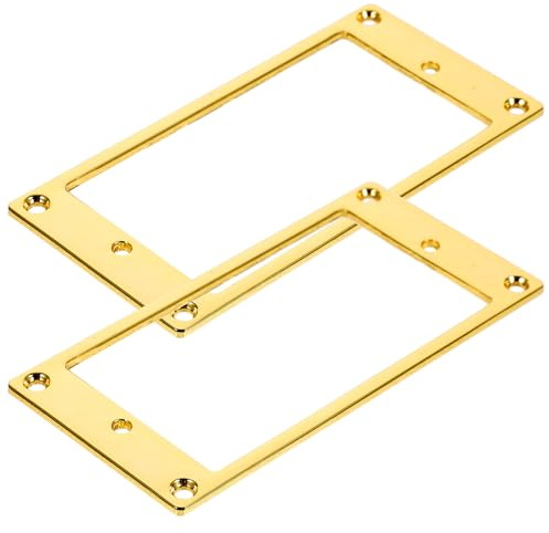 ERINGOGO 2 Marcos Protectores de Pastillas Accesorios para Montaje de Guitarras para Guitarra Eléctrica de Latón Dorado, Repuesto Que Reduce la Fricción