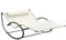 Outsunny Double Sun Lounger, Rocking Lounger Sunbed Daybed with Armrest and Headrest Pillow, for Two, For Outdoor Patio Garden, Cream White