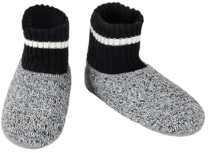 Panda Bros Slipper Socks Soft Cozy Thick House Indoor Boot Sock Shoes with Anti-Skid Bottom Soles for Men's