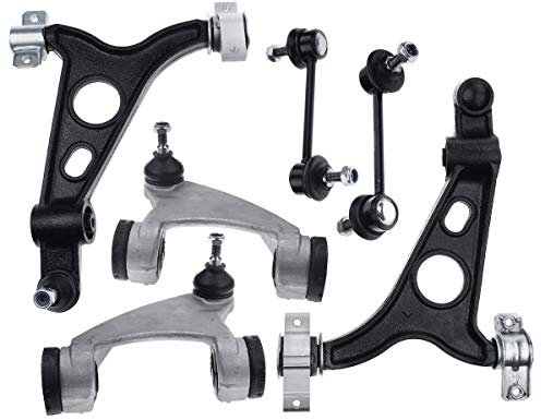Frankberg 4x Querlenker + 2x Koppelstange Vorne Links Rechts Kompatibel mit 147 937 1.6L-3.2L 2001-2010 156 932 1.6L-3.2L 1997-2005 GT 937 1.8L 2.0L 2003-2010 Replace# 60652465