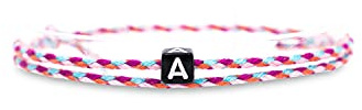 Tillverkad av Nami Boho surfararmband personligt med bokstav – kvinnor män flickor pararmband individuellt – bästa vänskapsarmband gåva – vattentätt och justerbart (rosa)