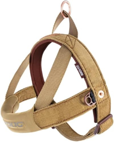 EZYDOG Quick Fit Dog Harness | Dog Harness Small, Medium, Large, Reflective Stitching, Water Resistant Materials, No Pull (Corduroy)
