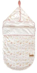 DOMIVA Nid ange Happy - Jersey 100% coton - Réglable - Blanc/Corail/Jaune - 80 cm