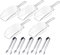 5Pcs Ice Tongs and 5Pcs Plastic Measuring Scoops, Serving Tongs Food Scoops Set for Sweet Candy Coffee Ice Bucket Bar Kitchen Wedding Birthday Party