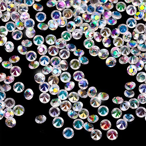 Prasacco 2000 Pieces Wedding Table Scatter Crystals, 4.5 mm/ 0.18 Inch Crystal Beads Acrylic Diamonds Crystal Bling Vase Glass Beads for Vases Table Centerpiece Wedding Bridal Decorations