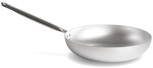 PARDINI - Padella in alluminio per cottura a gas, svasata alta da 32 cm, altezza 7.5 centimetri. Spessore 3 millimetri. Ideale per cottura al salto. Linea professionale.