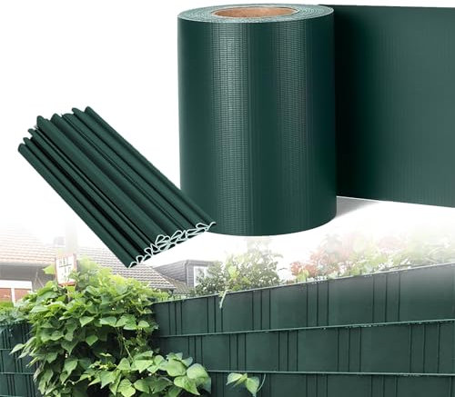 Froadp Bandes brise-vue en PVC avec 60 clips de fixation pour panneaux grillagés simples et doubles - Résistant aux intempéries et au vent - Film brise-vue pour clôture de jardin et balcon - 130 m x