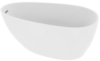LAVITA Vasca da bagno indipendente Lacrima 1670 Acrilico 167 x 84 x 56 cm | Vasca da bagno ovale | Moderno | Vasca in acrilico indipendente 2 persone | 250 L | Rivestimento antimicrobico | Bianco