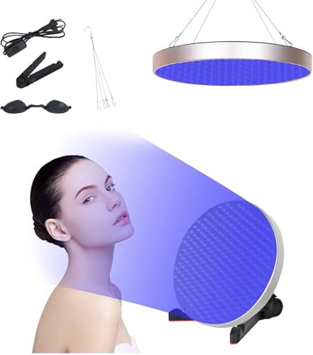 Solarium Für Zuhause,50W Tragbare Bräunungslampe mit solarium brille,Bräunungslampe mit 250 LEDs 460NM, Faltbares Seinstellbares Ständer,Gesichtsbräuner Sonnenlampe für Körper und Gesicht